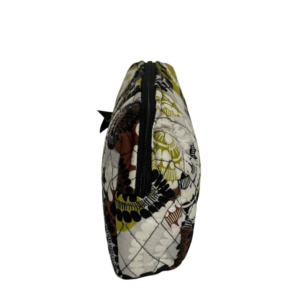 Vera Bradley Cocoa Moss Medium Cosmetic Makeup Bag Medallion Green White Brown - Picture 5 of 11